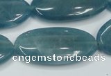 CEQ118 15.5 inches 20*40mm oval blue sponge quartz beads