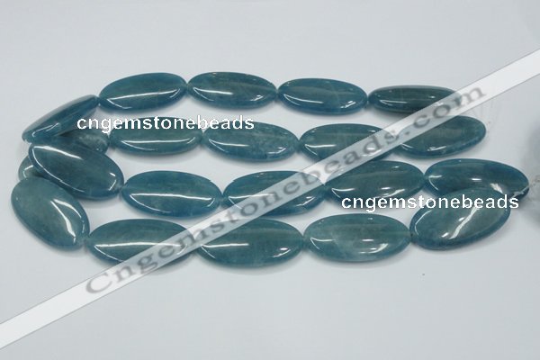 CEQ118 15.5 inches 20*40mm oval blue sponge quartz beads