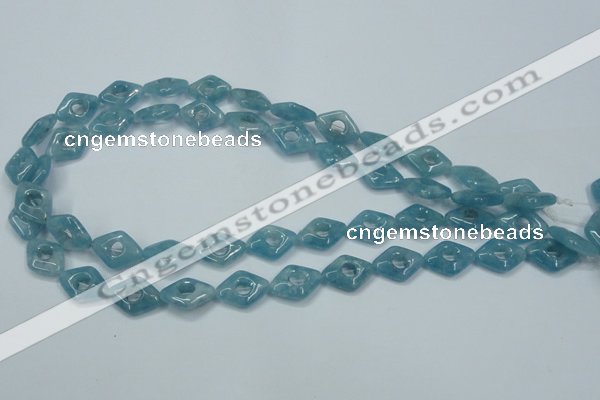 CEQ143 15.5 inches 12*16mm diamond blue sponge quartz beads