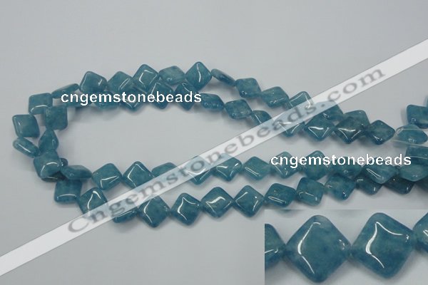 CEQ152 15.5 inches 12*12mm diamond blue sponge quartz beads