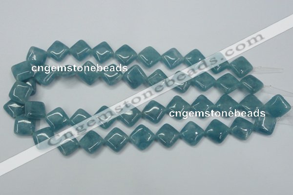 CEQ153 15.5 inches 14*14mm diamond blue sponge quartz beads