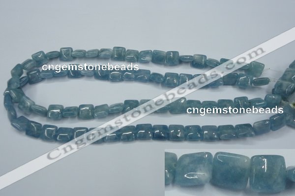 CEQ161 15.5 inches 10*10mm square blue sponge quartz beads