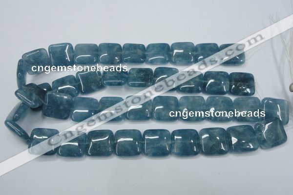 CEQ166 15.5 inches 20*20mm square blue sponge quartz beads