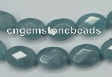 CEQ191 15.5 inches 10*14mm faceted oval blue sponge quartz beads