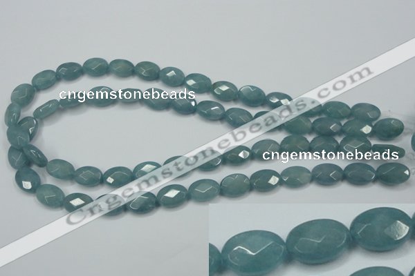 CEQ191 15.5 inches 10*14mm faceted oval blue sponge quartz beads