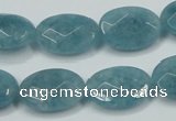 CEQ193 15.5 inches 13*18mm faceted oval blue sponge quartz beads