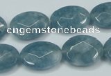 CEQ194 15.5 inches 15*20mm faceted oval blue sponge quartz beads