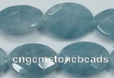 CEQ195 15.5 inches 18*25mm faceted oval blue sponge quartz beads