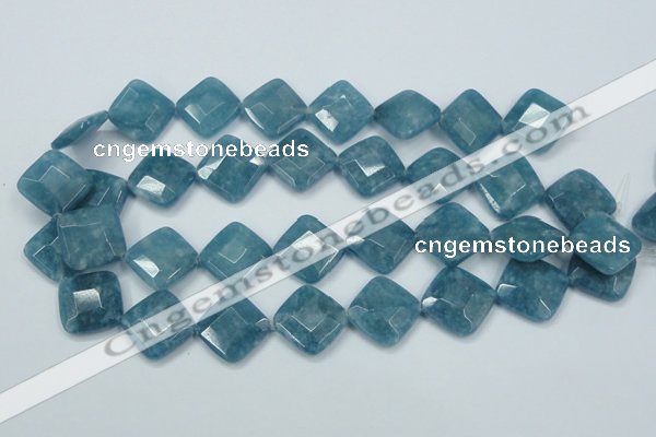 CEQ216 15.5 inches 20*20mm faceted diamond blue sponge quartz beads