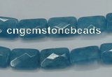 CEQ231 15.5 inches 10*14mm faceted rectangle blue sponge quartz beads