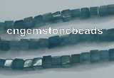 CEQ250 15.5 inches 4*4mm cube blue sponge quartz beads