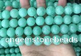 CEQ304 15.5 inches 12mm round green sponge quartz beads
