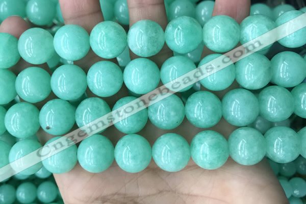 CEQ305 15.5 inches 14mm round green sponge quartz beads