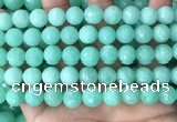 CEQ313 15.5 inches 10mm faceted round green sponge quartz beads