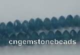 CEQ33 15.5 inches 5*8mm faceted rondelle blue sponge quartz beads