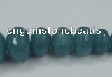 CEQ40 6*10mm - 15*20mm faceted rondelle blue sponge quartz beads