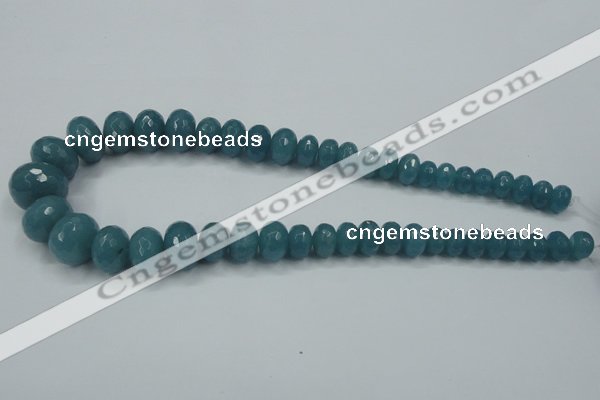 CEQ40 6*10mm - 15*20mm faceted rondelle blue sponge quartz beads