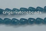 CEQ43 15.5 inches 7*9mm teardrop blue sponge quartz beads