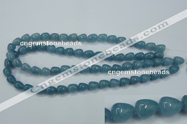 CEQ44 15.5 inches 9*11mm teardrop blue sponge quartz beads