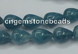 CEQ45 15.5 inches 10*14mm teardrop blue sponge quartz beads