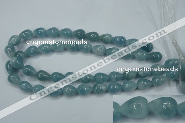 CEQ46 15.5 inches 12*16mm teardrop blue sponge quartz beads