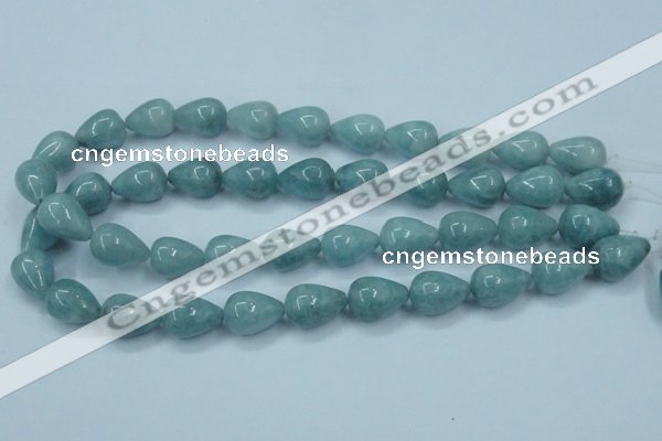 CEQ47 15.5 inches 13*18mm teardrop blue sponge quartz beads