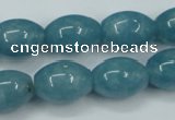 CEQ64 15.5 inches 13*18mm rice blue sponge quartz beads