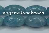 CEQ66 15.5 inches 13*23mm rice blue sponge quartz beads