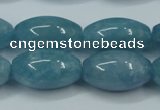 CEQ66 15.5 inches 13*23mm rice blue sponge quartz beads