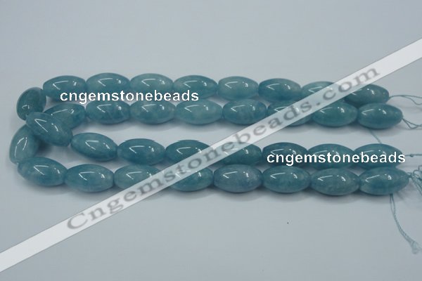 CEQ66 15.5 inches 13*23mm rice blue sponge quartz beads