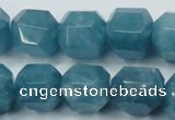 CEQ88 15.5 inches 16*17mm faceted nuggets blue sponge quartz beads