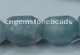 CEQ90 15.5 inches 18*25mm faceted nuggets blue sponge quartz beads