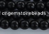 CEY02 15.5 inches 6mm round black ebony wood beads wholesale