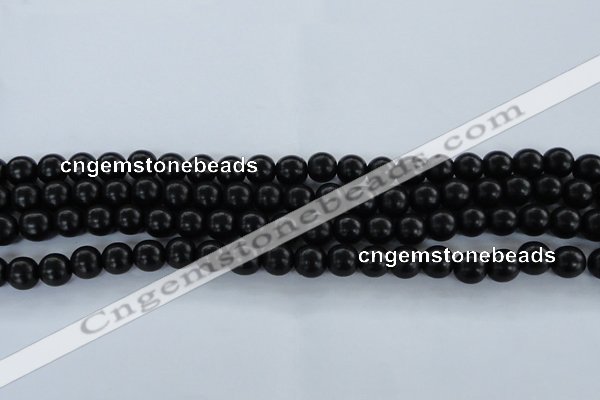 CEY02 15.5 inches 6mm round black ebony wood beads wholesale