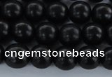 CEY03 15.5 inches 8mm round black ebony wood beads wholesale