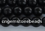 CEY04 15.5 inches 10mm round black ebony wood beads wholesale