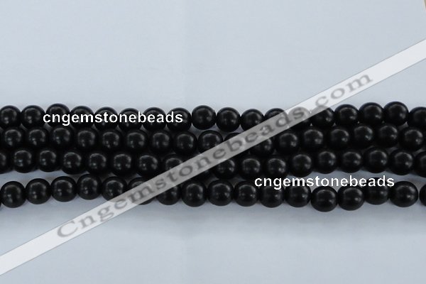 CEY04 15.5 inches 10mm round black ebony wood beads wholesale