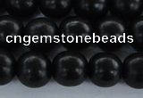 CEY05 15.5 inches 12mm round black ebony wood beads wholesale