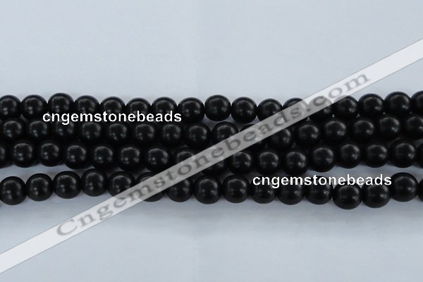 CEY05 15.5 inches 12mm round black ebony wood beads wholesale