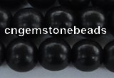 CEY07 15.5 inches 16mm round black ebony wood beads wholesale