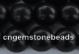 CEY08 15.5 inches 18mm round black ebony wood beads wholesale