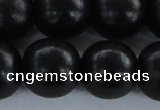 CEY09 15.5 inches 20mm round black ebony wood beads wholesale