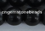 CEY10 15.5 inches 25mm round black ebony wood beads wholesale