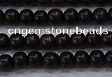 CEY51 15.5 inches 6mm round ebony wood beads wholesale