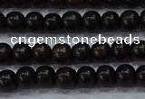 CEY51 15.5 inches 6mm round ebony wood beads wholesale