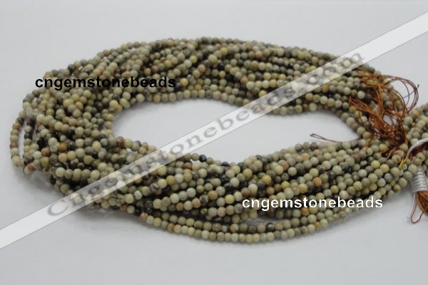 CFA01 15.5 inches 4mm round chrysanthemum agate gemstone beads