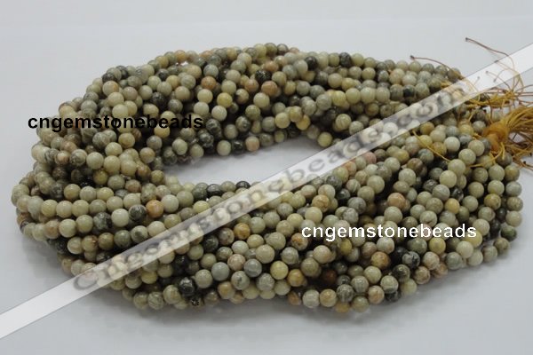 CFA02 15.5 inches 6mm round chrysanthemum agate gemstone beads