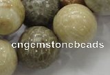 CFA05 15.5 inches 20mm round chrysanthemum agate gemstone beads