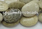 CFA11 15.5 inches 18*25mm oval chrysanthemum agate gemstone beads