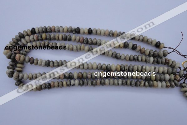 CFA201 15.5 inches 5*8mm rondelle chrysanthemum agate beads